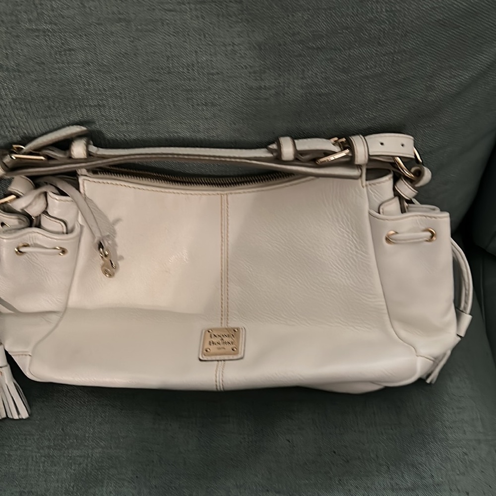 Vntg Dooney & Bourke White Pebble leather Bag